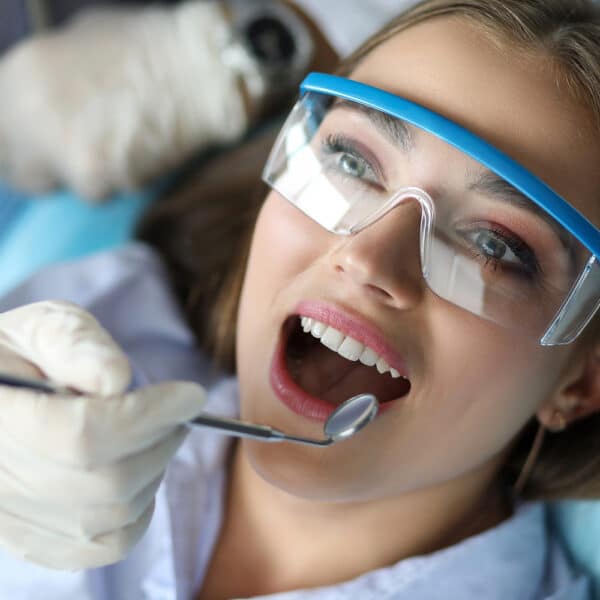 Girl Feels Comfortable At Dental Examination. Routine Check-up I